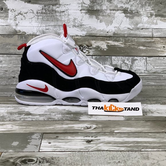 nike air max uptempo 95 white black red